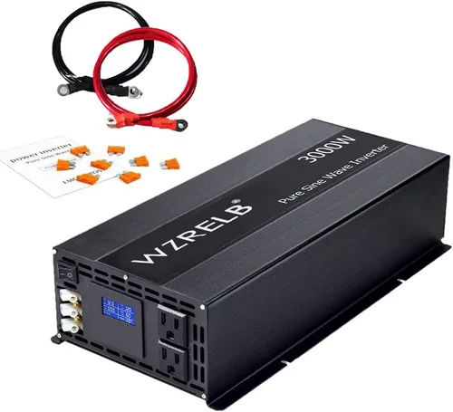 Miniatura 12 de WZRELB Inversor de onda sinusoidal pura de 2500 W, 24 V CC a 120 V/240 V CA, 4 salidas de CA, terminal de cable duro, eficiencia del 91.6 %
