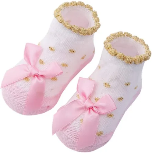 Miniatura 3 de Newborn Baby-girls Socks and Bow Infant Toddler Ankle Socks