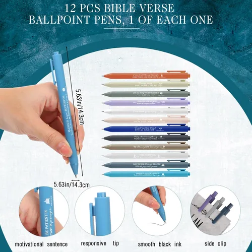 Miniatura 3 de Gueevin Juego de regalo cristiano a granel, bloc de notas con versículos bíblicos, mini pulsera de silicona inspiradora para hombre de Dios