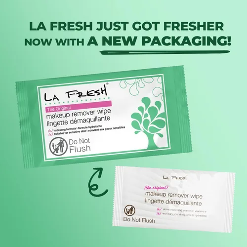 Miniatura 8 de LA Fresh Toallitas desmaquillantes con vitamina E – Removedor de maquillaje para cara, ojos, labios – Esenciales de viaje facial – Caja de 50