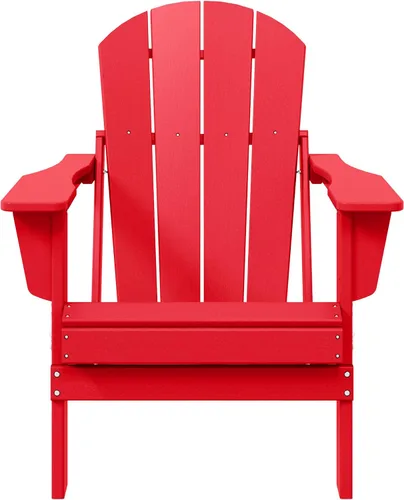 Miniatura 68 de WestinTrends Malibu HDPE - Silla plegable Adirondack de polietileno para exteriores, color negro