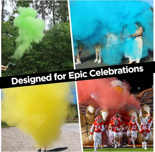 Miniatura 6 de Blaise Pyro & Party - Petardos de polvo púrpura - Cañones de polvo colorido y soluble en agua para revelaciones de género, cumpleaños, bodas y Blanco
