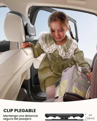Miniatura 4 de Lamicall Soporte para tablet para reposacabezas de automóvil, compatible con funda gruesa, rotación de 360°, soporte de tableta de automóvil