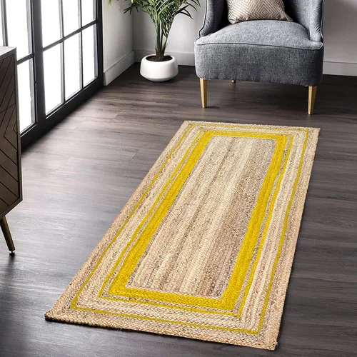 Miniatura 12 de Collection - Alfombra de pasillo de yute natural de 3 x 10 pies, para corredor de cocina, pasillo, interior, beige hueso, NR-04-3x10 pies Beige