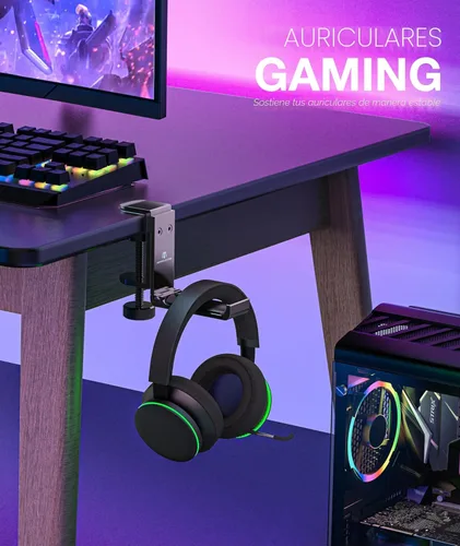 Miniatura 6 de Nuevo soporte plegable para auriculares con gancho de aluminio para auriculares con barra de sonido, soporte para auriculares con abrazadera, gancho
