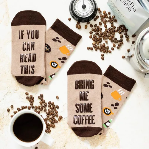 Miniatura 4 de Lavley Calcetines divertidos con texto en inglés "If You Can Read This, Bring Me Funny Socks", regalos novedosos para hombres, mujeres y adolescentes