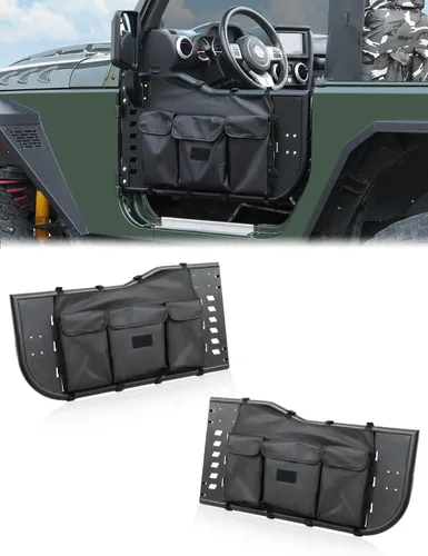 Miniatura 10 de JROAD Wrangler JK - Puertas tubulares de verano para Jeep Wrangler JK Unlimited de 2 puertas (excluye los modelos JL y JT) Puertas delanteras 2