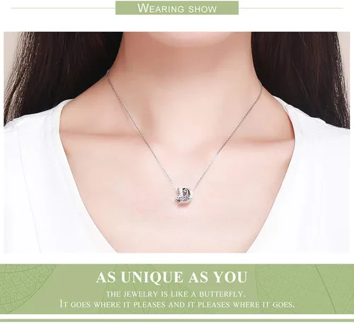 Miniatura 4 de Lorrifal Solid 925 Sterling Silver Letter Initial A-Z Charm Pandora European Bracelet Necklace Women Girl Jewelry Gift