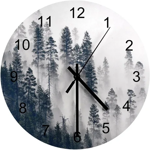 Miniatura 39 de Reloj de Pared de Flores Silencioso Sin Tictac Operado por Batería, Caricatura de los 70s Linda Flor Abstracta Pastel Margarita Reloj Floral
