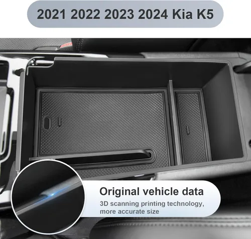 Miniatura 5 de SKTU para 2021 2022 2023 2024 Kia K5 Organizador de Consola Central 2023 2024 K5 Caja de Almacenamiento Organizador Contenedor Reposabrazos Inserto