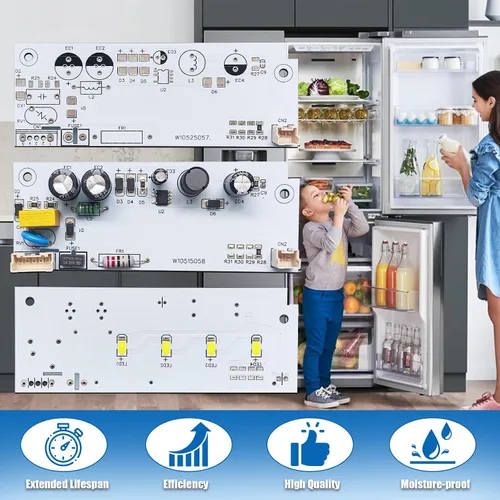 Miniatura 7 de 1 pieza de luz para refrigerador W10515058, 2 piezas de luz para refrigerador W10515057, juego de placas de luz LED para congelador de reemplazo