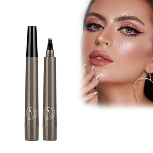 Miniatura 9 de Lápiz de microblading para cejas, 2024 NUEVO Lápiz de tatuaje mágico para cejas 4 puntas de horquilla, crea cejas naturales tipo cabello, lápiz