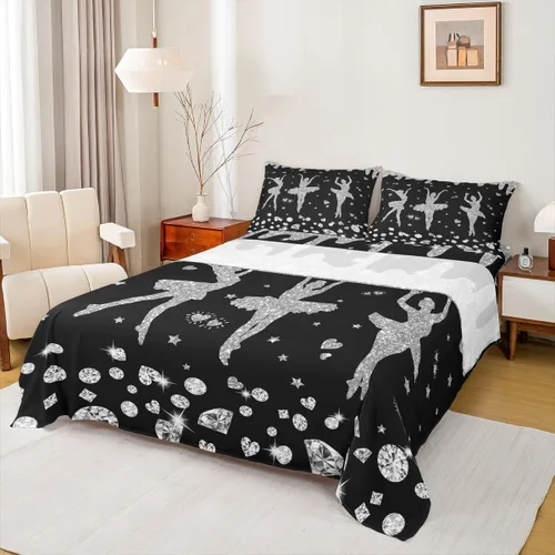 Miniatura 31 de Erosebridal Juego de sábanas de gimnasia para niñas y niños, tamaño individual, juego de sábanas de teñido anudado arcoíris, juego de ropa de cama