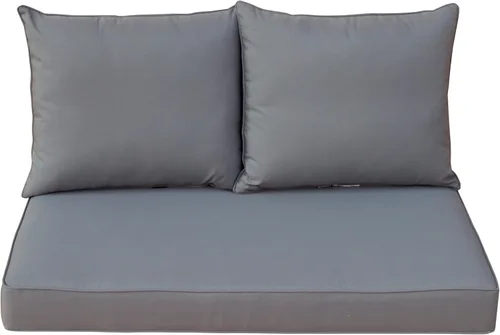 Miniatura 9 de Cojines para muebles de patio, cómodos cojines de asiento profundo, para asiento de dos plazas, para interiores y exteriores, color negro