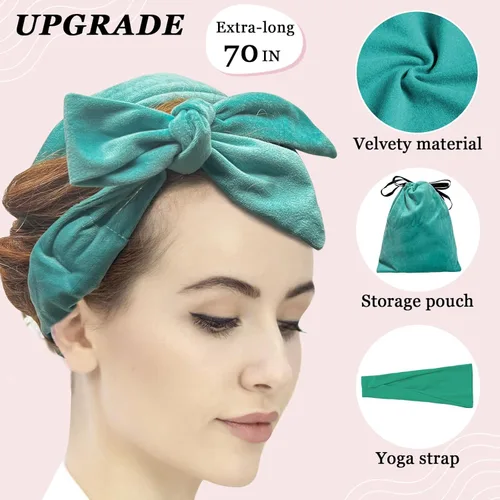 Miniatura 2 de ZILAMPU Diadema de varilla rizadora sin calor para mujeres y niñas, envoltorio de rizadores de cabello de terciopelo de 70 pulgadas para rizos