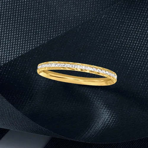 Miniatura 4 de Ross-Simons Anillo de eternidad con circonita cúbica de 0,70 qt en oro amarillo de 14 quilates