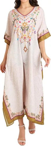 Miniatura 5 de Miss Lavish London Vestidos caftán para mujer, S-3XL, talla regular a extragrande