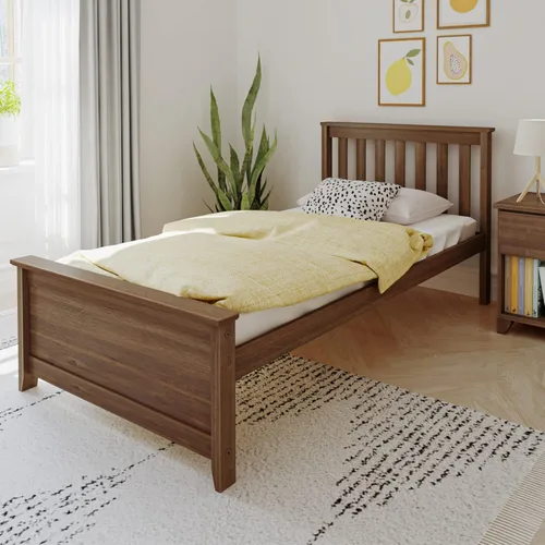 Miniatura 17 de Max & Lily - Cama individual, base de cama con cabecero para niños, listones, color blanco.