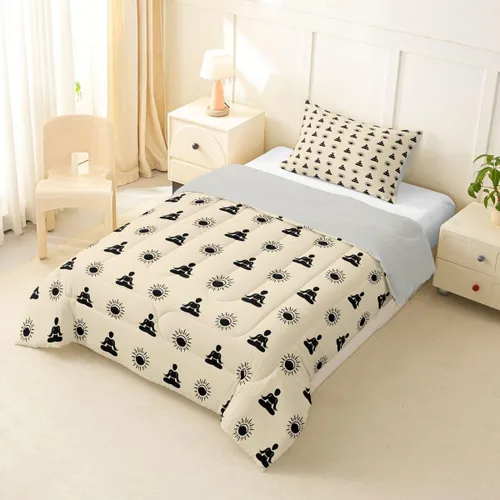 Miniatura 2 de Erosebridal Yoga Gifts Comforter Set for Kids Boys Girls Yoga Chakras Bedding Sun and Moon Duvet Set Boho Tribal Comforter Twin with 1 Pillowcase