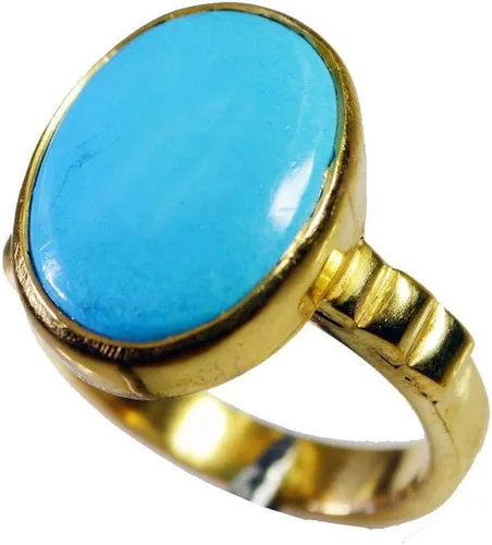 Miniatura 2 de Reak Tourquoise - Anillo chapado en oro para mujer con piedra natal astrológica, talla H a Z