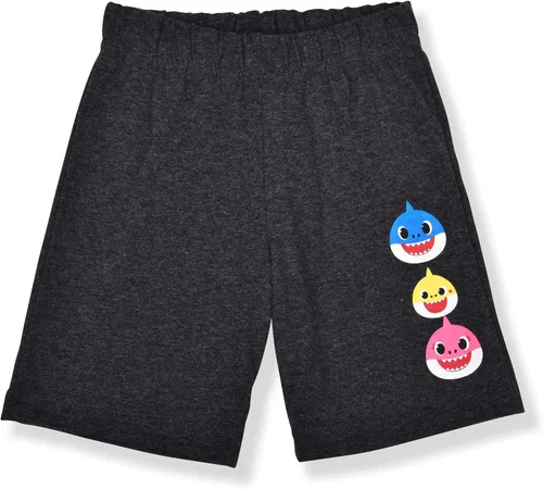 Miniatura 3 de Nickelodeon Baby Shark - Conjunto de camiseta y pantalones cortos para niños pequeños, azulnegro o grisazul o grisnaranja o grisnegro