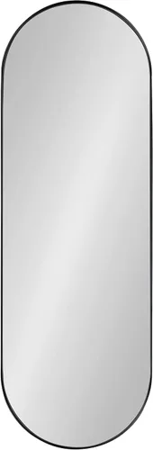 Miniatura 13 de Kate and Laurel Rollo Modern - Espejo de pared ovalado con cápsula, 20 x 30 pulgadas, color negro, espejo decorativo con marco de metal geométrico
