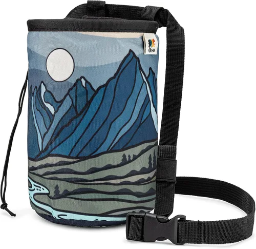 Oso Supply Co - Bolsa de tiza de lona encerada para adultos y niños, cierre de cordón, cinturón ajustable, entrenamiento en interiores y exteriores,