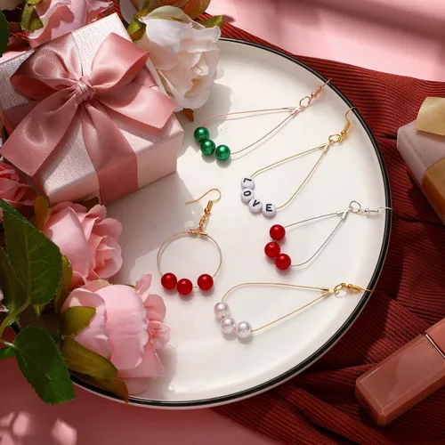 Miniatura 5 de Inbagi Kit de 481 piezas de fabricación de aretes, joyería a granel, aretes con lágrima y cuentas redondas, ganchos para aretes, anillos abiertos