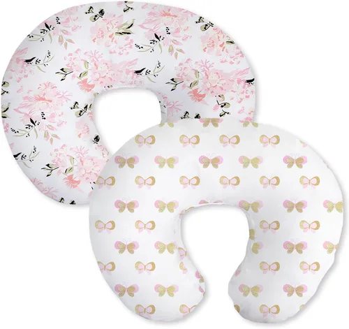 Miniatura 16 de Little Grape Land Juego de 2 fundas de almohada de algodón para lactancia, suaves y transpirables, extraíbles para almohadas de alimentación, fundas