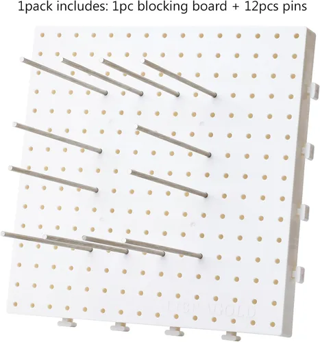 Miniatura 6 de Tabla de bloqueo de ganchillo de 7.5 pulgadas con clavijas, tablero de bloqueo cuadrado de abuelita para ganchillo, tablero de bloqueo de plástico