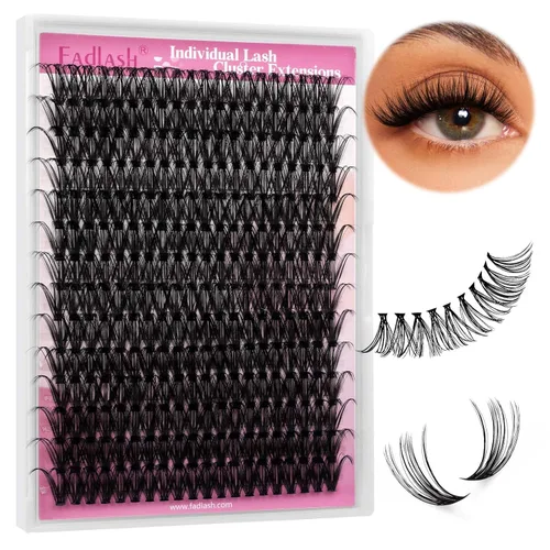 Miniatura 18 de Extensiones de pestañas en racimo 20D, bandeja mixta con pestañas individuales en racimo, de visón negro, para colocar en casa, maquillaje