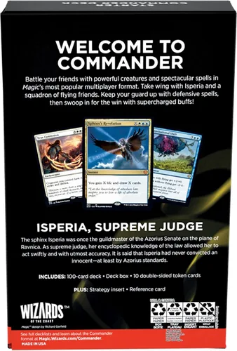 Miniatura 5 de Magic: The Gathering Baraja Starter Commander – First Flight (Blanco-Azul) Baraja Lista para Jugar para Principiantes y Fanáticos Edades 13+