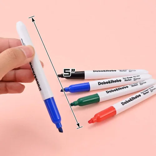 Miniatura 5 de Dabo&Shobo Marcadores de pizarra blanca, 72 unidades, marcadores de borrado en seco de punta fina de 4 colores, perfectos para escribir en pizarras