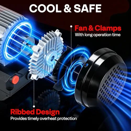 Miniatura 5 de VIVOHOME Polipasto eléctrico, cabrestante de 110 V 1320 libras con control remoto, polipasto de alambre de acero galvanizado para garaje, almacenes