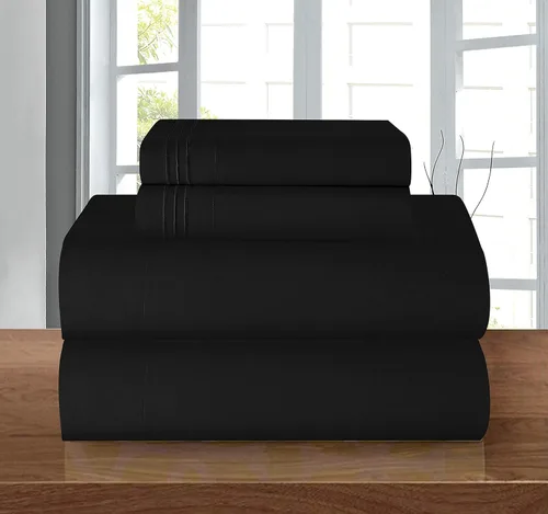 Miniatura 47 de Elegant Comfort - Juego de sábanas de 4 piezas de microfibra, 1500 hilos, sin arrugas, sábana bajera elástica, esquinas tipo bolsillos profundos