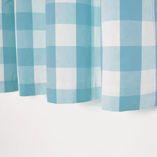 Miniatura 60 de Cenefas de cortina para ventana de 16 pulgadas de largo, 2 paneles de cuadros búfalo, cortinas pequeñas con bolsillo para barra, estilo clásico