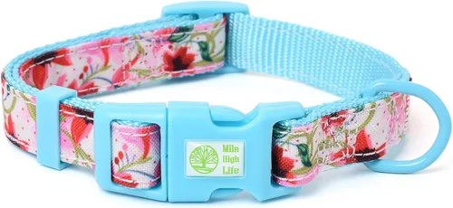 Miniatura 31 de Mile High Life Collares para perras hembras Lindo collar bandana Collares de tela de polialgodón suave para perros medianos Patrón de flores