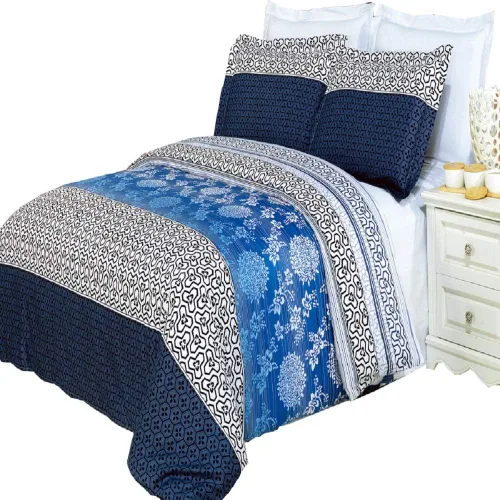 Miniatura 20 de Juego de cama de 8 piezas en una bolsa, tamaño Queen, color gris Victoria, relleno de plumón alternativo (relleno de edredón) con funda de edredón