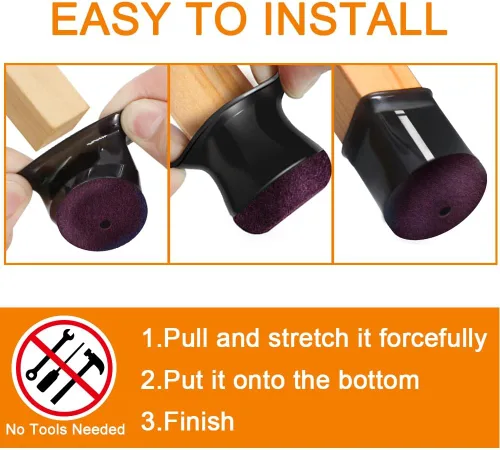 Miniatura 6 de 24 Piezas Protectores de Piso para Patas de Silla para Pisos de Madera Dura Cubiertas de Silicona para Proteger Pisos de Baldosas de Madera