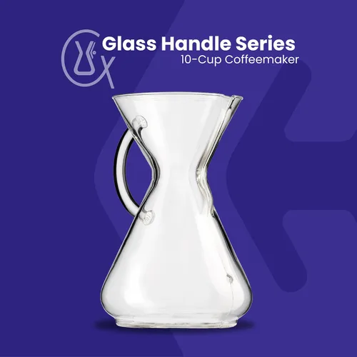 Miniatura 2 de Cafetera de vidrio Chemex, Con manija, Transparente