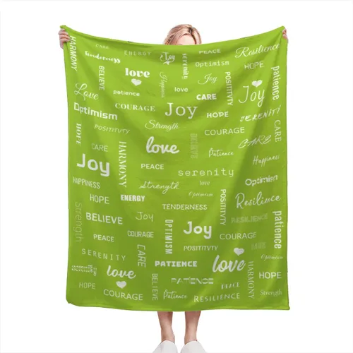 Miniatura 27 de Manta curativa, manta de regalo para mujeres y hombres, cálido regalo inspirador, manta de forro polar suave con energía positiva, comodidad, amor