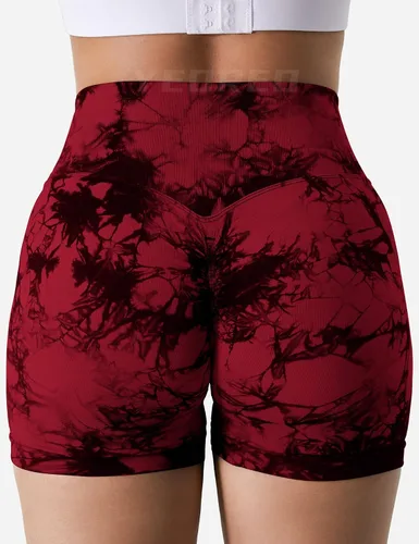 Miniatura 4 de YEOREO Pantalones cortos profesionales de entrenamiento para mujer, 3.6 pulgadas, pantalones cortos sin costuras, cintura alta, contorno, gimnasio