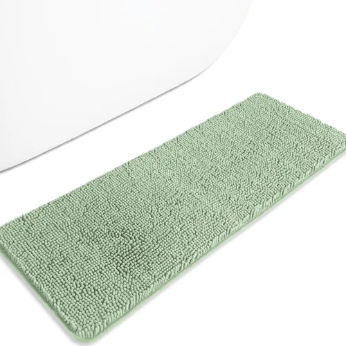 Miniatura 133 de Alfombra de baño pequeña de 12 x 18 pulgadas, lavable y absorbente, antideslizante, alfombra de baño de felpilla gruesa y suave para baño, ducha