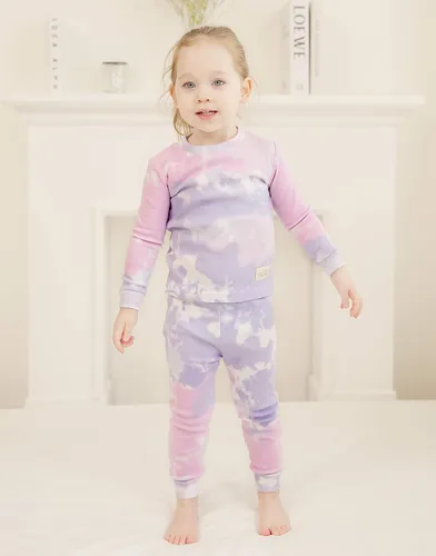 Miniatura 2 de VAENAIT BABY 12M-12Y Toddler Kids Boys Girls 100% Cotton Marbling Tiedye Sung Fit Sleepwear Pajamas 2pcs Pjs Set