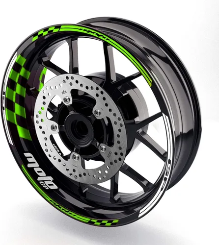 MC MOTOPARTS Calcomanías de vinilo brillante para llantas de 17 pulgadas, compatibles con ZX-10R ZX-10RR ZX-6R ZX-6RR 636 Z900 Z1000 Z650 Ninja 400