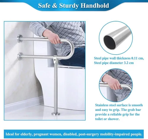Miniatura 3 de Barandillas de seguridad para baño, inodoro, barandillas de seguridad para personas mayores, rieles de inodoro para discapacitados, barras de apoyo