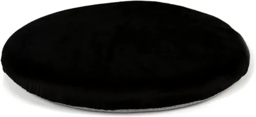 Sigmat Cojín redondo de 13 pulgadas, cojín de espuma viscoelástica para silla pequeña, color negro