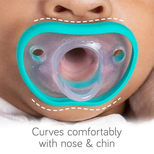 Miniatura 3 de Nanobebe - Chupetes para bebés de 0 a 3 meses, ortodónticos, se curvan cómodamente con el contorno de la cara, galardonados para bebés que