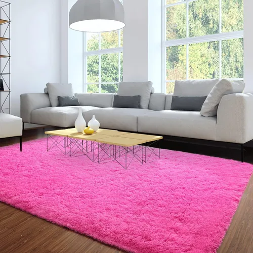 Miniatura 26 de Merelax Alfombra Moderna Suave y Esponjosa Shaggy para Dormitorio Sala de Estar Decoración de Sillas Pequeñas Alfombras Tapetes para Pies Piso, Verde