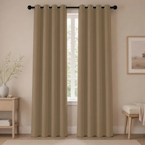 Miniatura 62 de Cortinas de oscurecimiento de habitación de 45 pulgadas de largo para dormitorio y sala de estar, cortinas térmicas aislantes con ojales